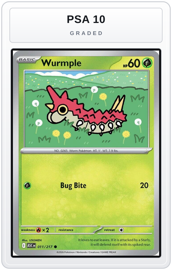 Graded - Wurmple — PSA 10 graded overlay