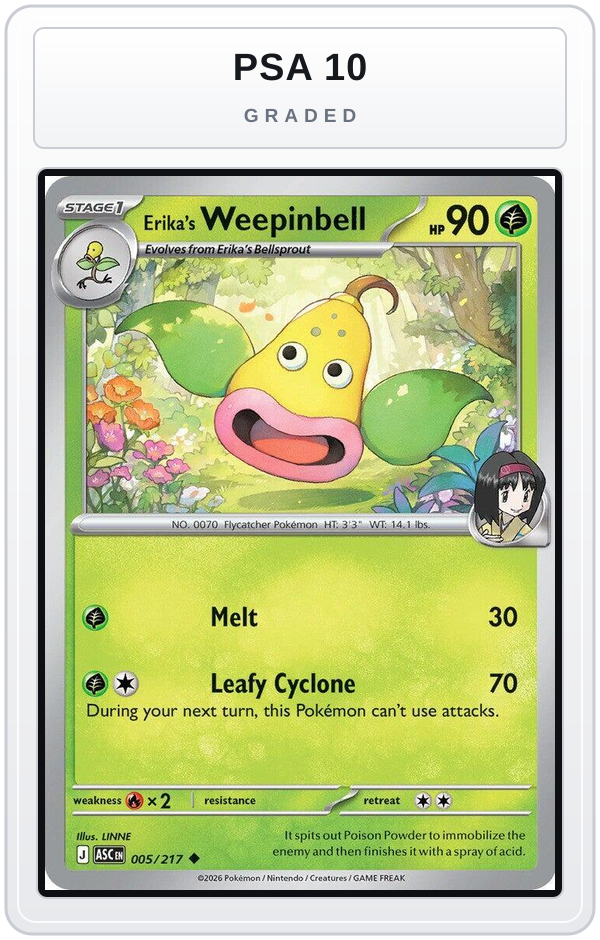 Graded - Erika's Weepinbell — PSA 10 graded overlay