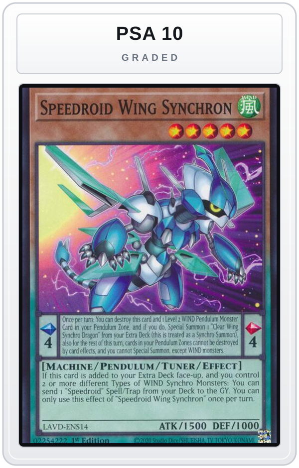 Graded - Speedroid Wing Synchron — PSA 10 graded overlay