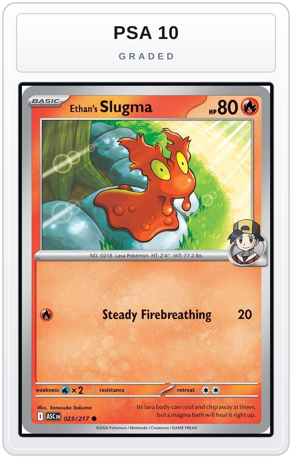 Graded - Ethan's Slugma — PSA 10 graded overlay