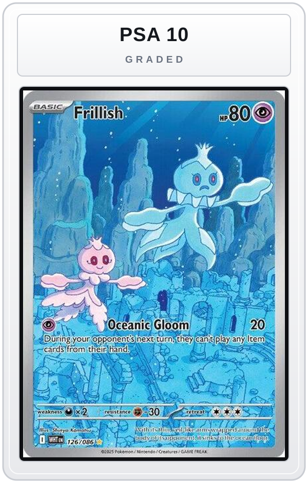 Graded - Frillish - 126/086 — PSA 10 graded overlay
