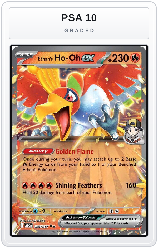 Graded - Ethan's Ho-Oh ex — PSA 10 graded overlay