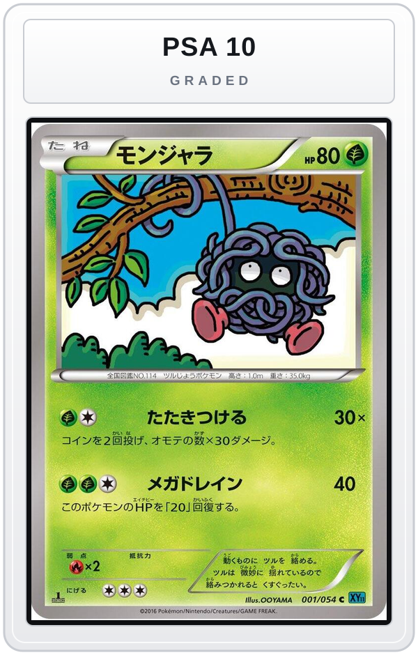 Graded - Tangela — PSA 10 graded overlay