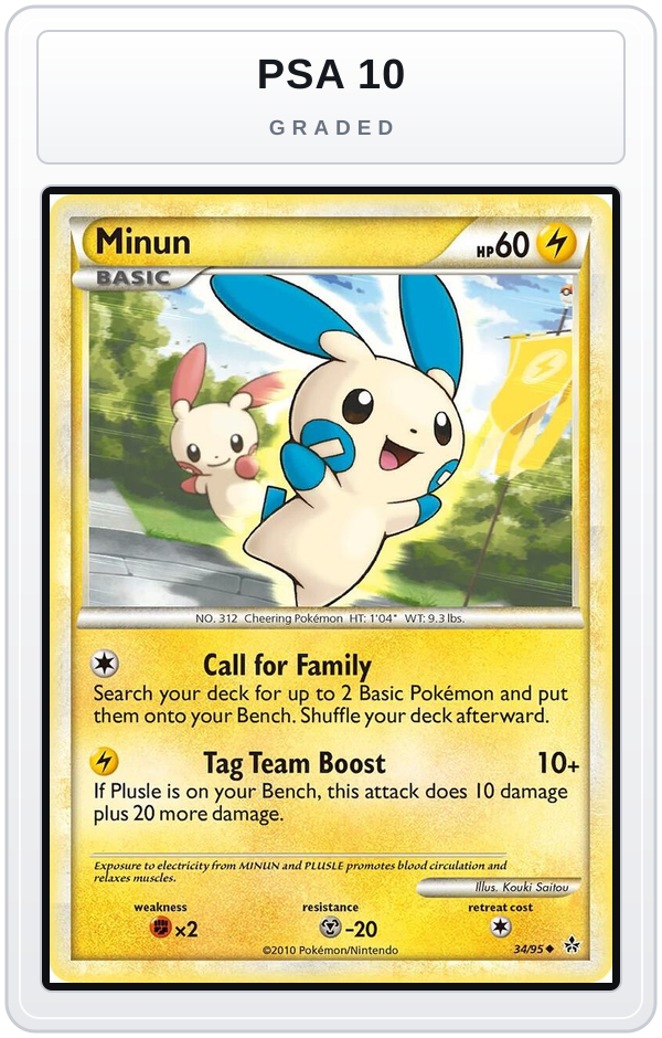 Graded - Minun — PSA 10 graded overlay