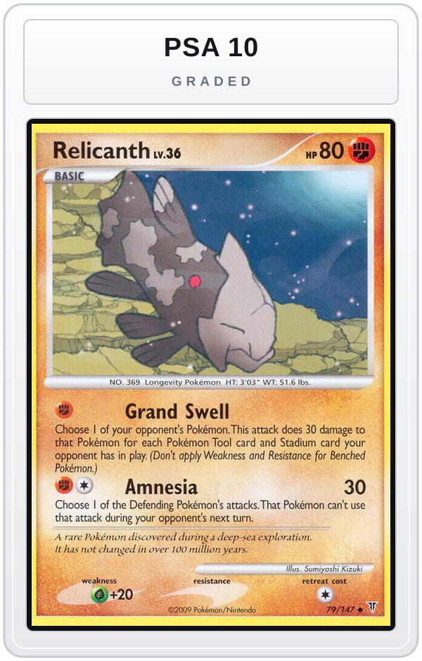 Graded - Relicanth — PSA 10 graded overlay