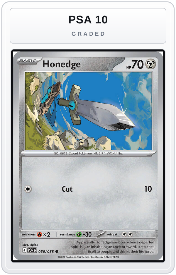 Graded - Honedge — PSA 10 graded overlay