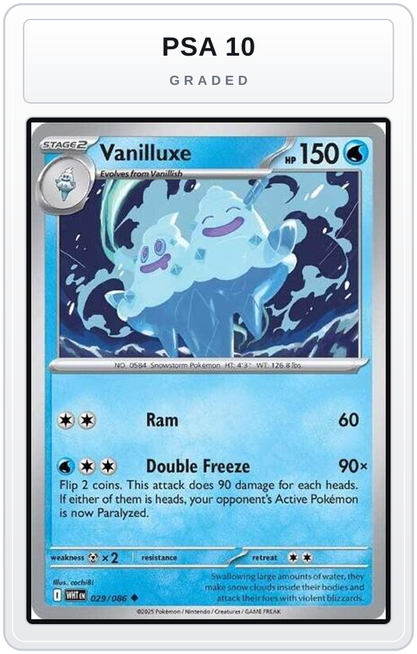 Graded - Vanilluxe — PSA 10 graded overlay
