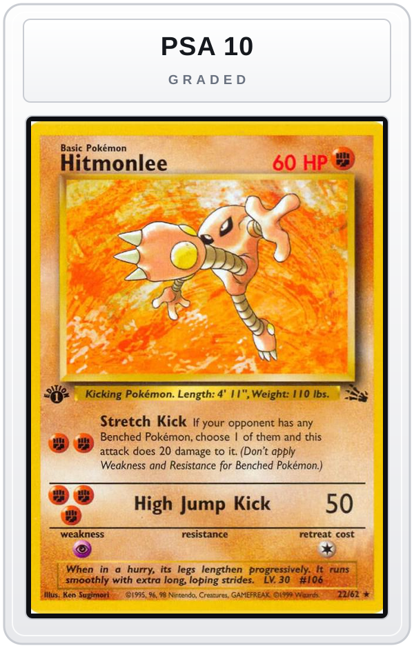 Graded - Hitmonlee (22) — PSA 10 graded overlay