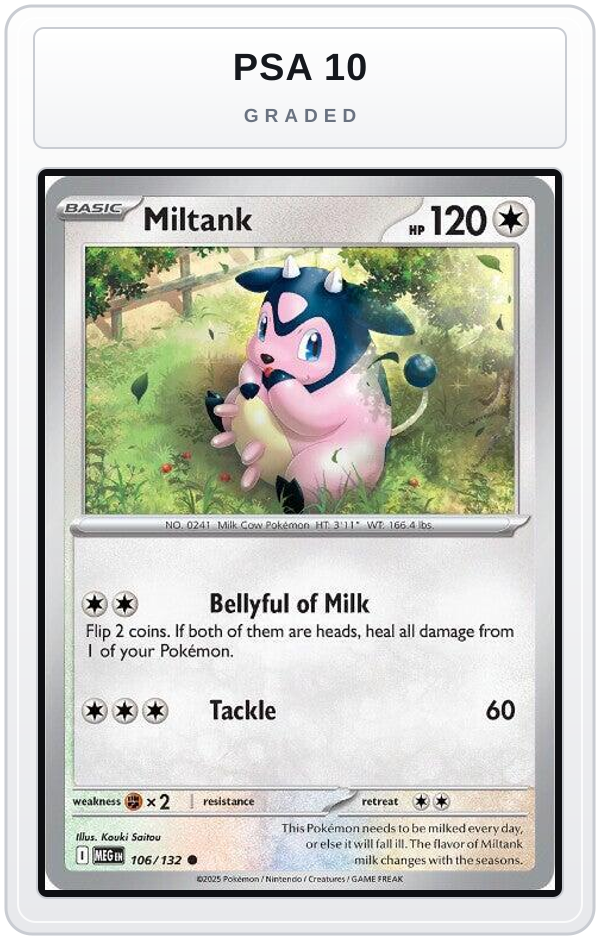 Graded - Miltank — PSA 10 graded overlay