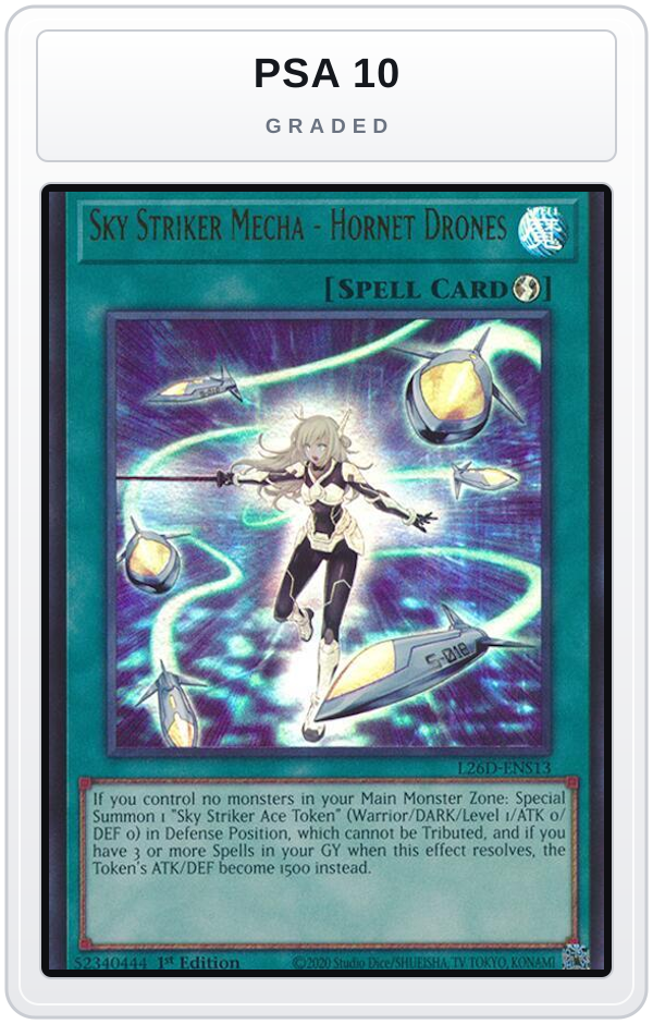 Graded - Sky Striker Mecha - Hornet Drones — PSA 10 graded overlay