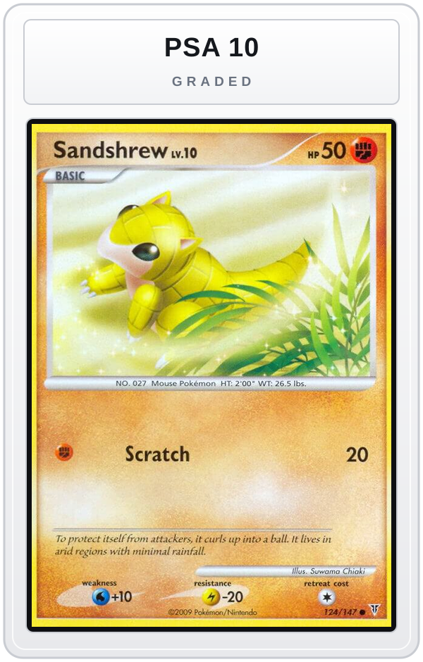 Graded - Sandshrew — PSA 10 graded overlay
