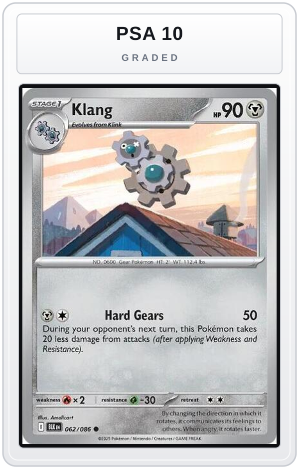 Graded - Klang — PSA 10 graded overlay