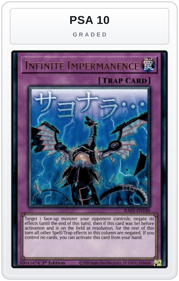Graded - Infinite Impermanence — PSA 10 graded overlay