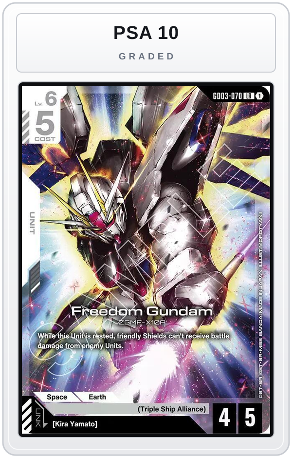 Graded - Freedom Gundam (GD03-070) — PSA 10 graded overlay
