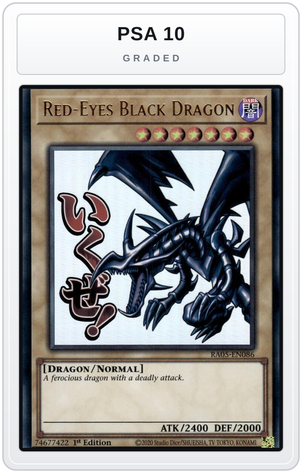 Graded - Red-Eyes Black Dragon — PSA 10 graded overlay