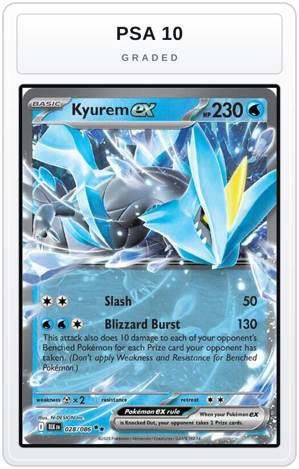 Graded - Kyurem ex — PSA 10 graded overlay