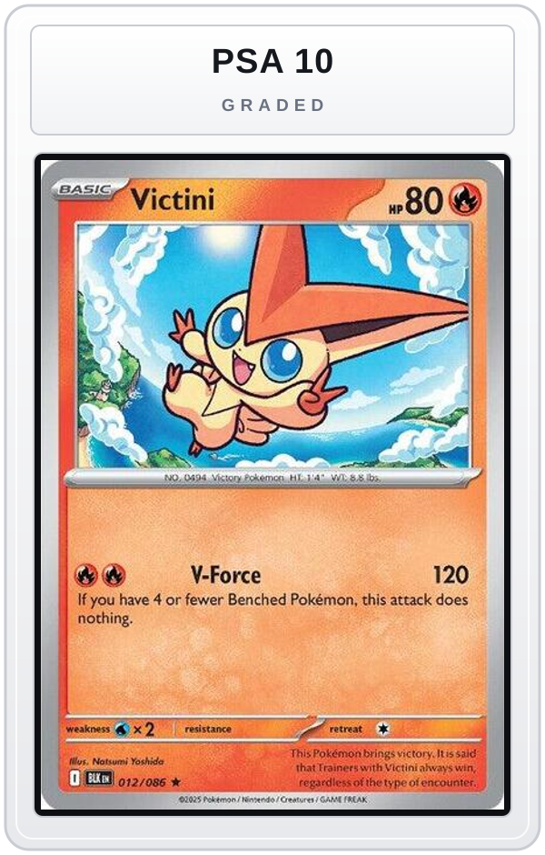 Graded - Victini — PSA 10 graded overlay