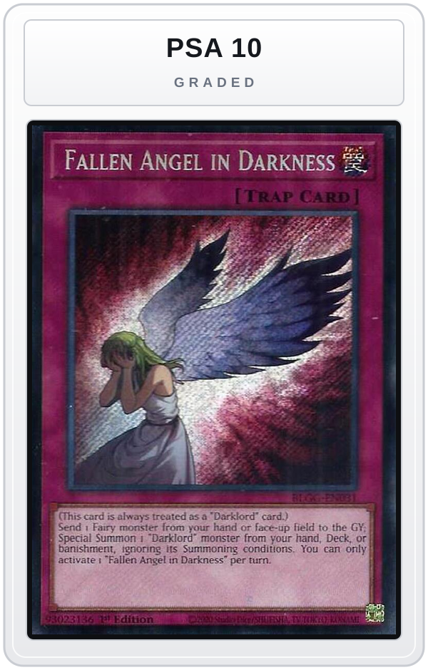 Graded - Fallen Angel in Darkness — PSA 10 graded overlay
