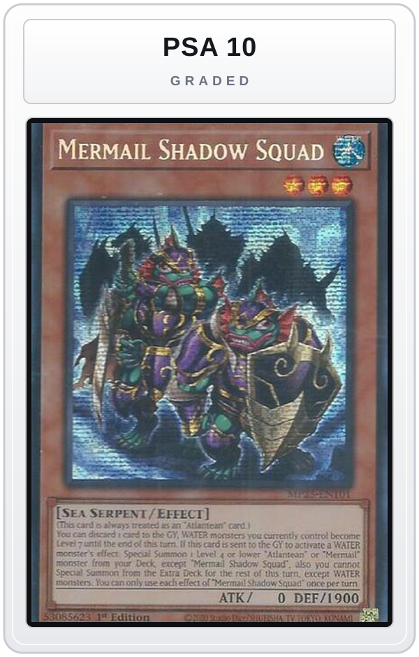 Graded - Mermail Shadow Squad — PSA 10 graded overlay