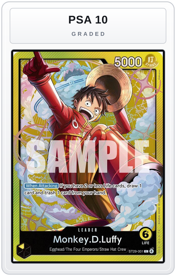 Graded - Monkey.D.Luffy (001) — PSA 10 graded overlay
