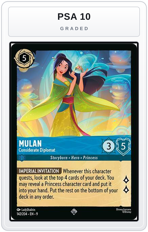 Graded - Mulan - Considerate Diplomat — PSA 10 graded overlay