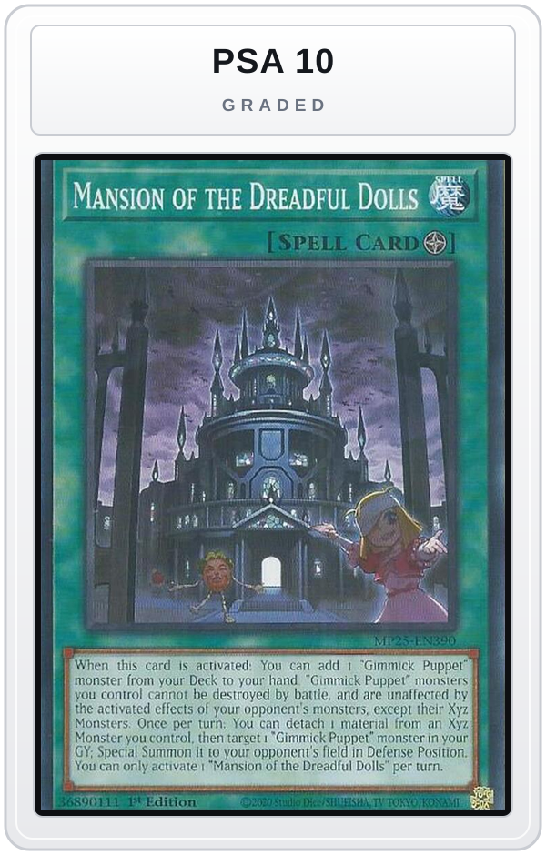 Graded - Mansion of the Dreadful Dolls — PSA 10 graded overlay