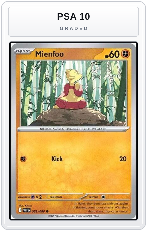 Graded - Mienfoo — PSA 10 graded overlay