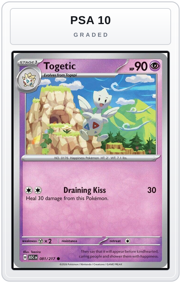 Graded - Togetic — PSA 10 graded overlay