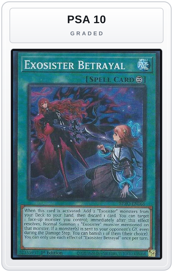 Graded - Exosister Betrayal — PSA 10 graded overlay