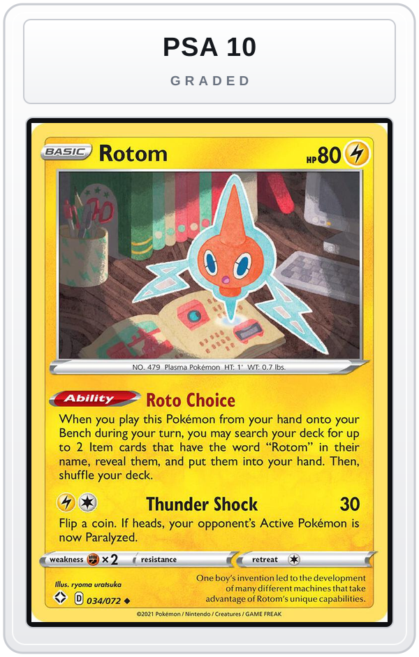 Graded - Rotom — PSA 10 graded overlay