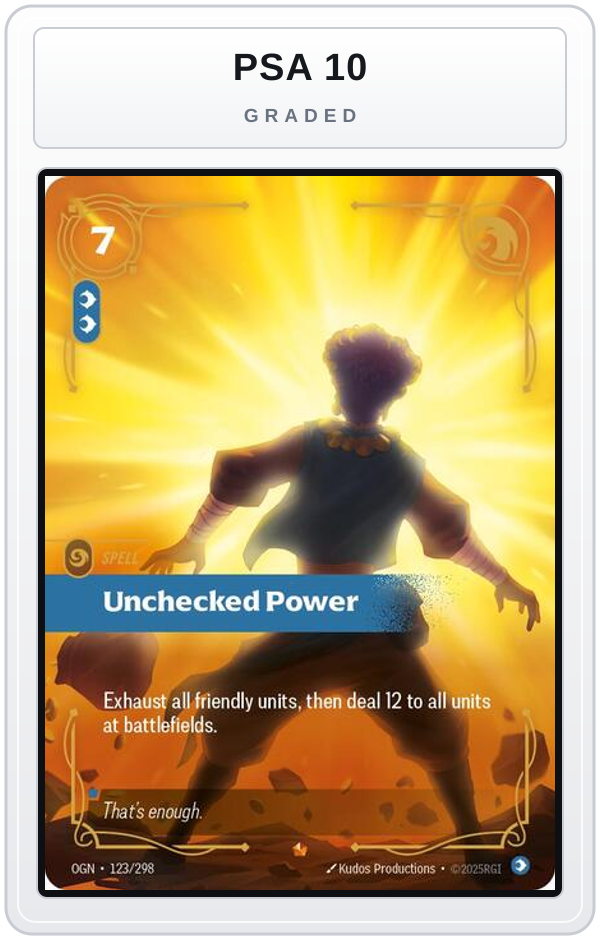 Graded - Unchecked Power — PSA 10 graded overlay