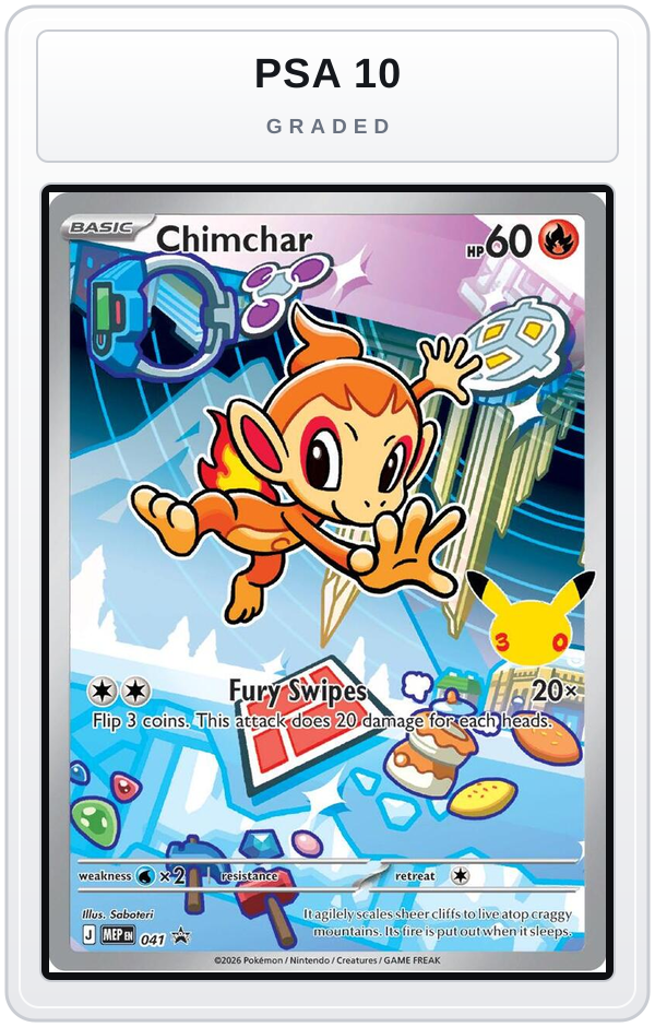 Graded - Chimchar - 041 — PSA 10 graded overlay