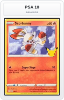 Graded - Scorbunny - 16/25 — PSA 10 graded overlay