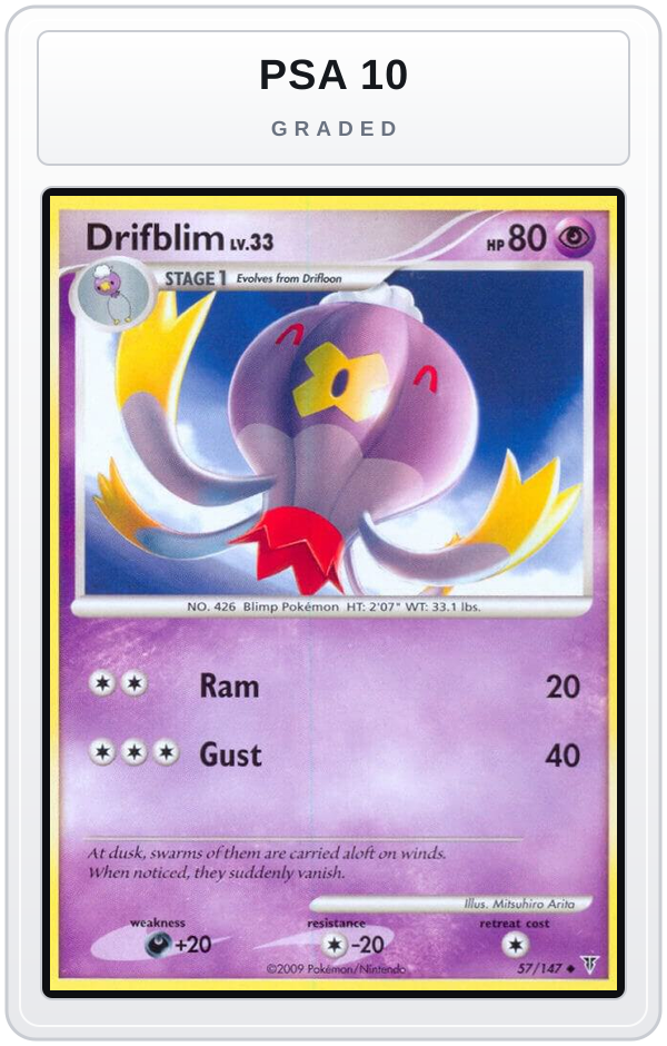 Graded - Drifblim — PSA 10 graded overlay