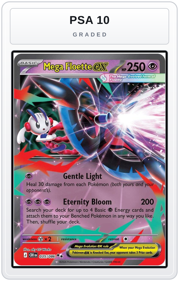 Graded - Mega Floette ex - 035/086 — PSA 10 graded overlay