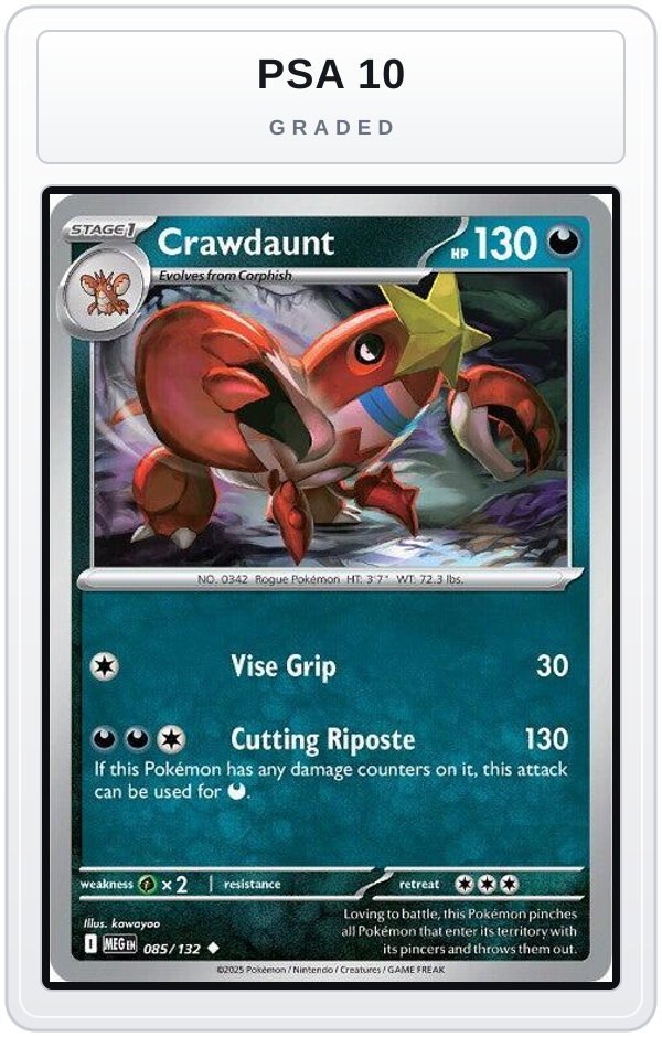 Graded - Crawdaunt — PSA 10 graded overlay