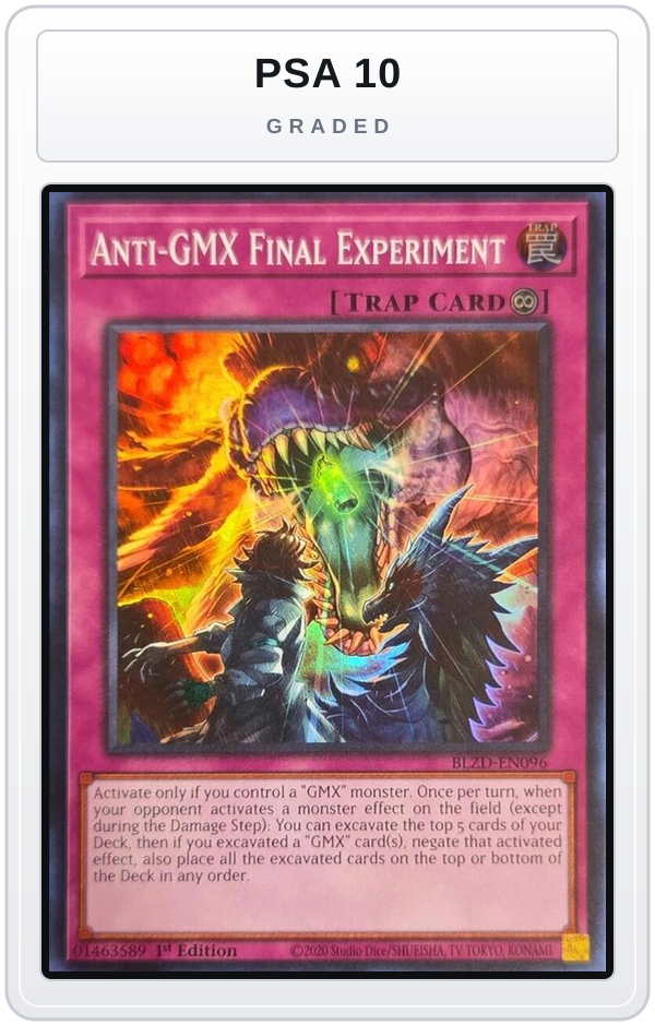 Graded - Anti-GMX Final Experiment — PSA 10 graded overlay