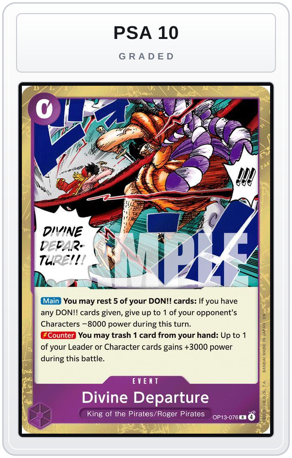 Graded - Divine Departure — PSA 10 graded overlay