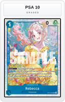 Graded - Rebecca (OP15-053) — PSA 10 graded overlay