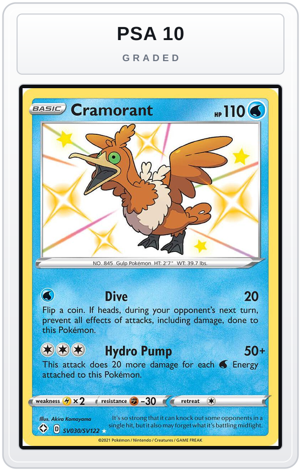 Graded - Cramorant — PSA 10 graded overlay