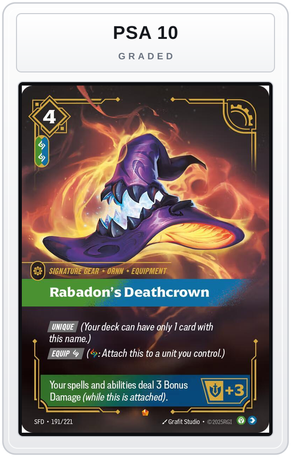 Graded - Rabadon's Deathcrown — PSA 10 graded overlay