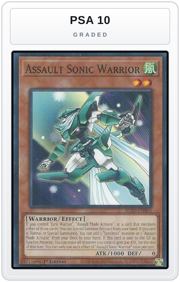 Graded - Assault Sonic Warrior — PSA 10 graded overlay