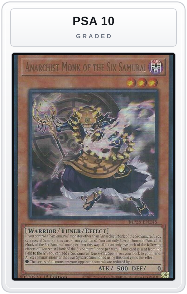 Graded - Anarchist Monk of the Six Samurai — PSA 10 graded overlay