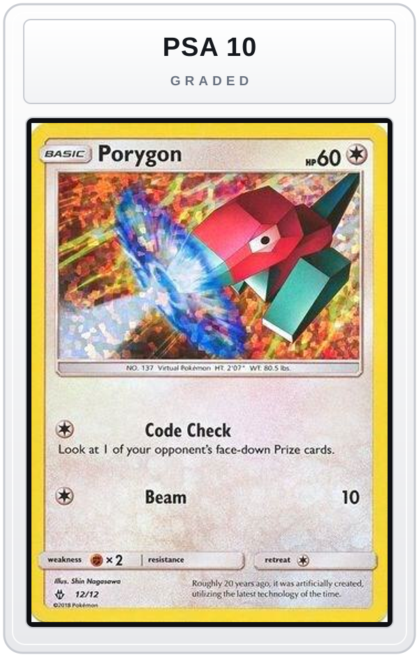 Graded - Porygon - 12/12 — PSA 10 graded overlay