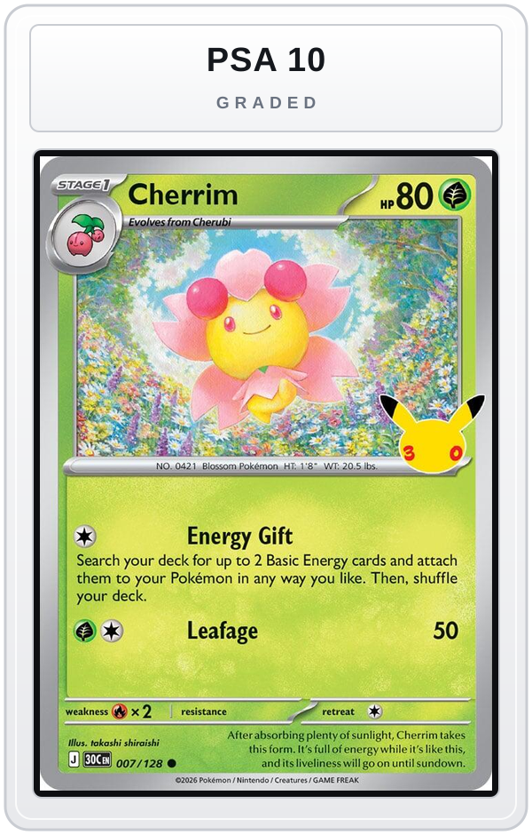 Graded - Cherrim — PSA 10 graded overlay