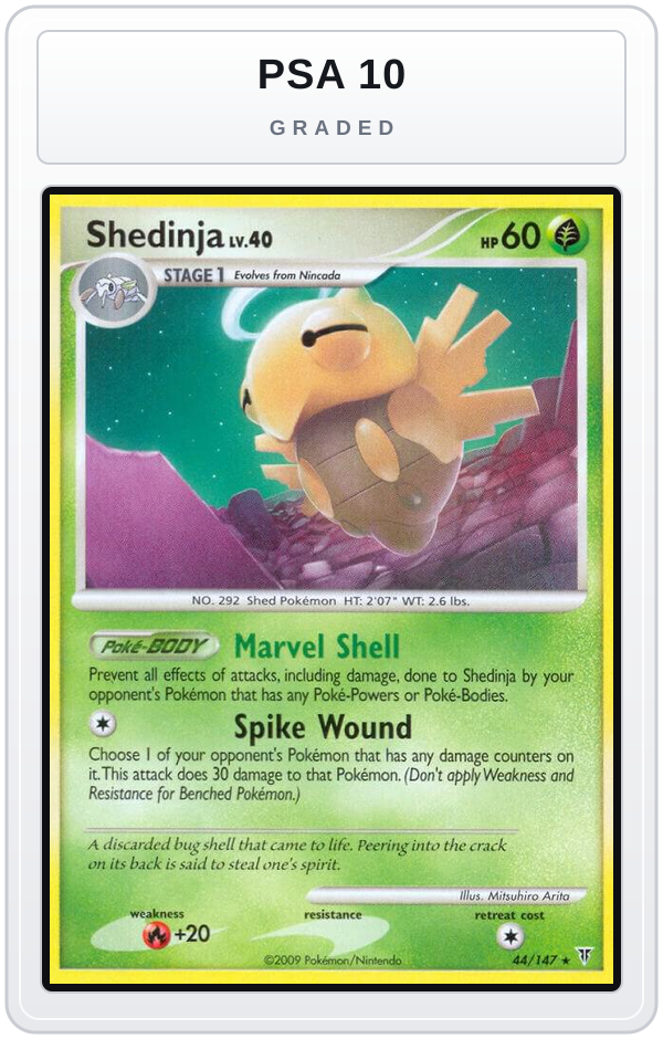 Graded - Shedinja — PSA 10 graded overlay