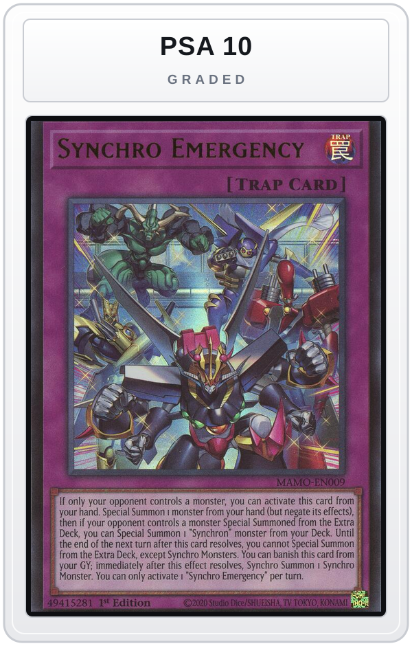 Graded - Synchro Emergency — PSA 10 graded overlay