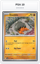 Graded - Dwebble — PSA 10 graded overlay