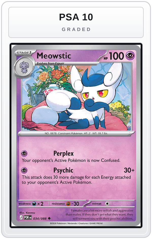 Graded - Meowstic — PSA 10 graded overlay