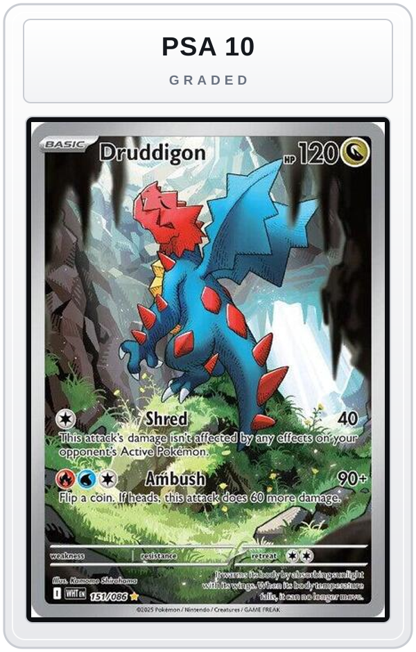 Graded - Druddigon - 151/086 — PSA 10 graded overlay